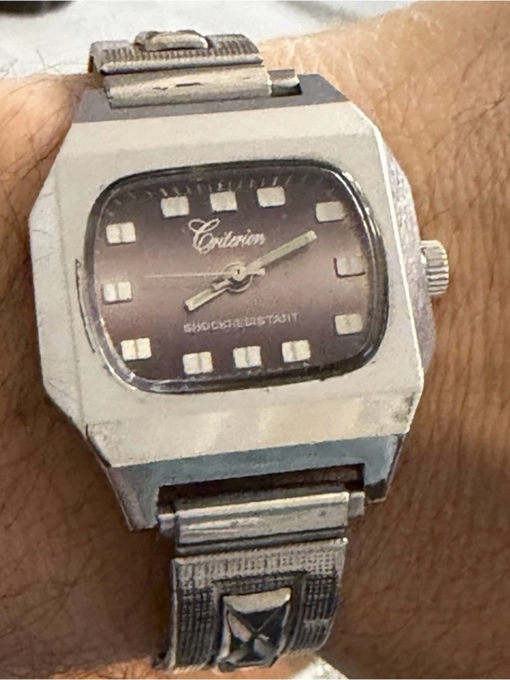 Vintage Criterion TV Dial Watch – 1970s Retro Mechanical – For Parts or Repair